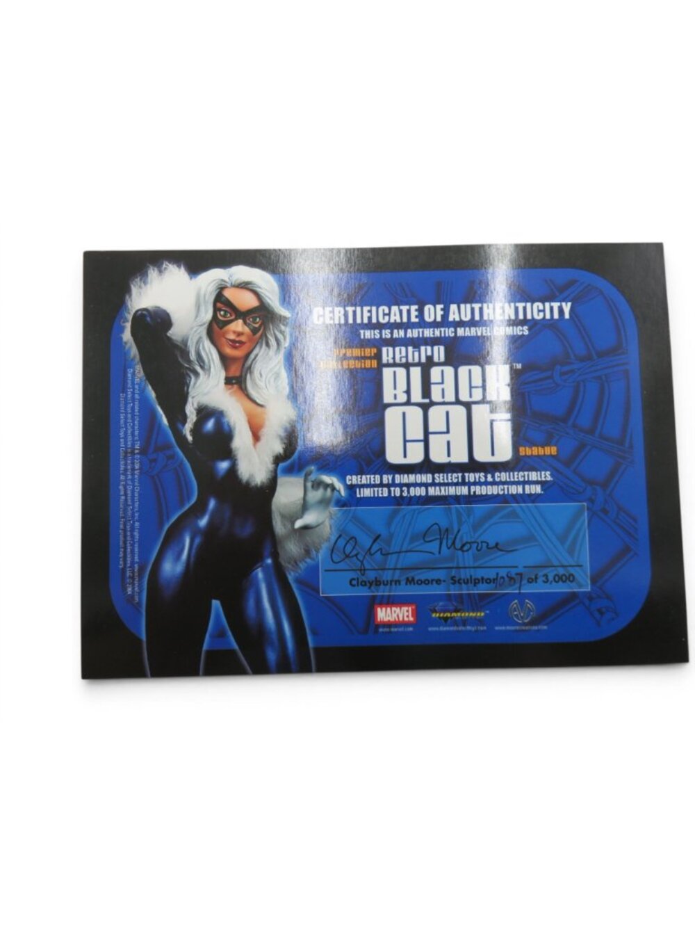 Marvel Retro Black Cat Statue Diamond Select 2004 15" Figurine 1087/3000 - Picture 6 of 16